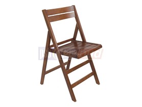Krzesło składane drewniane bukowe brąz 
