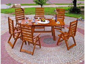 Drewniane fotele ogrodowe z serii ROYAL
